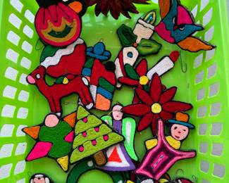 Folk art ornaments. 