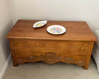 Our client has removed this  chest from the sale. We apologize for any inconvenience and look forward to seeing you in Brea. 