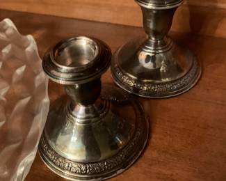 sterling candlesticks