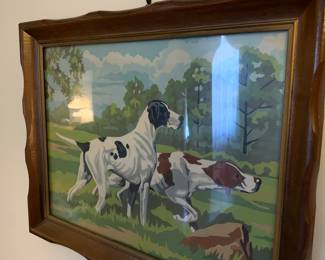 Pair of paint by number paintings -very well done