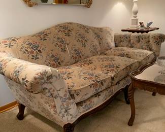 Vintage velvet sofa