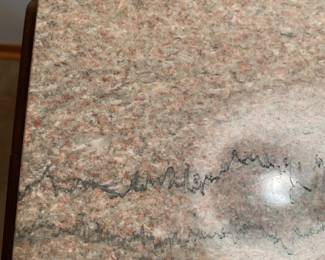 marble antique table detail