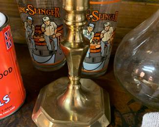 Jack Daniel's brass candle stick