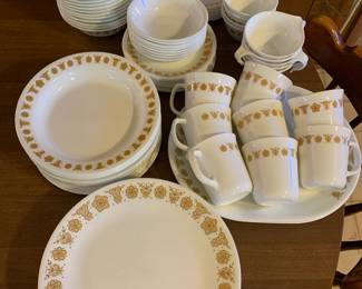 Vintage Butterfly Gold Corelle dinnerware
