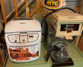 bread machine and Bunn coffee maker