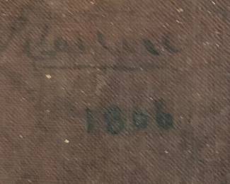 oil on canvas dated 1866