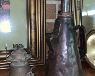 antique oil lamps