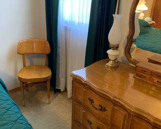 Full bedroom suite; Thonet mid-century modern chair