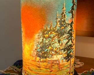 Vintage lamp -scene in action