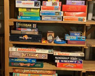 vintage and modern games and toys