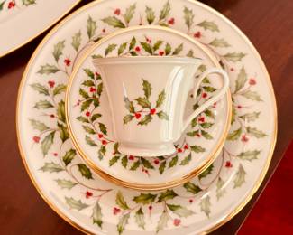 Partial set, "Holiday" by Lenox...