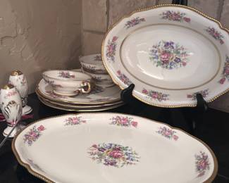 China set with serving pieces
