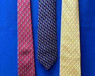 Hermes and Ferragamo Silk Ties