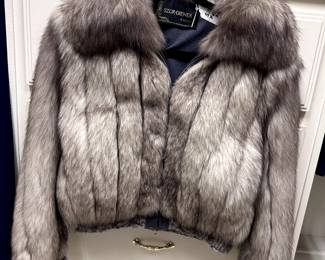 Szor-Diener of Dallas Gorgeous Silver (Blue Fox) Jacket