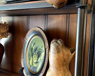 Adorable playful cat pair for shelf display.