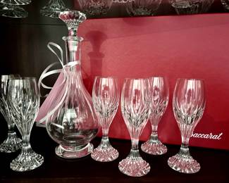 Baccarat Cordial set - discontinued glasses, very rare!
