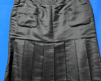 Chanel Silk Pleated Skirt
