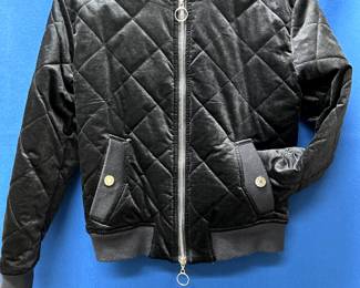 Navy Velvet Quilted Jacket