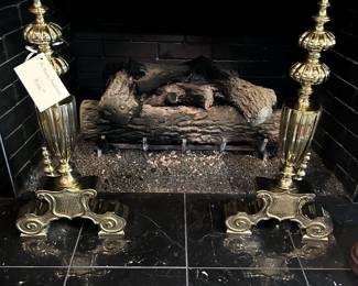Pair of Brass Andirons