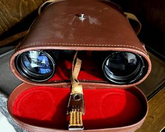 Vintage Binoculars with Leather Case