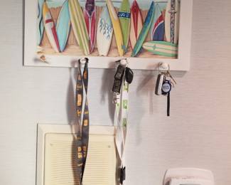 Surfboard hall rack