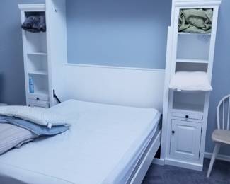 Queen Murphy bed with storage