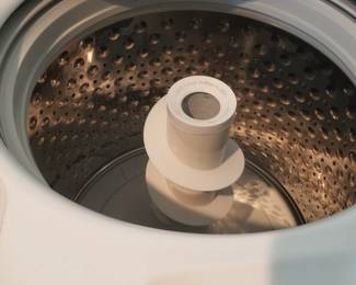 GE washing machine with stainless steel drum