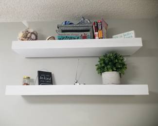 Floating shelves; decor