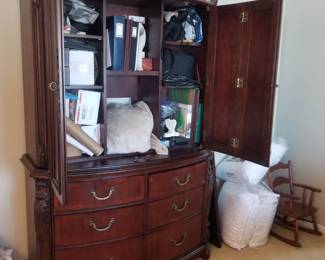 King bedroom suite: armoire