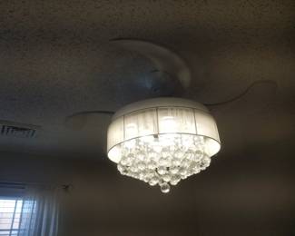 Parrot Uncle illuminated ceiling fan with retractable blades