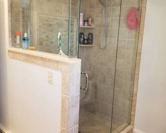 Glass shower enclosure
