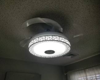 RuiWing illuminated ceiling fan with retractable blades