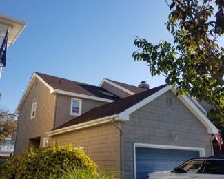 Garage door with opener