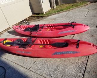 Ocean kayak - Malibu Two sit-on-top kayaks with seats & paddles; wheels also available