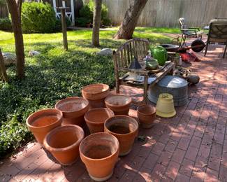 lots of clay pots
