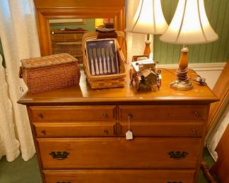 Lovely small dresser with mirror , made by Hungerford. A steal at 125.00