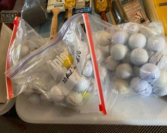Bags of golf balls