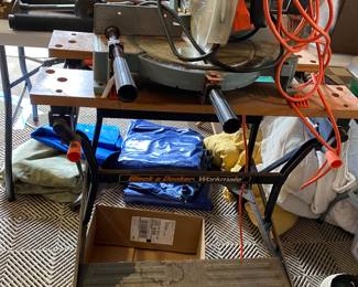 Miter saw with workbench stand
