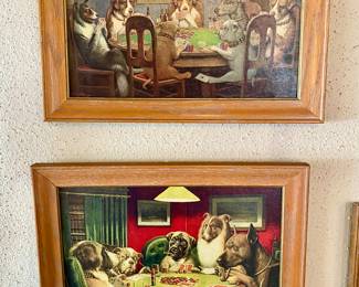 C M COOLIDGE poker dogs 