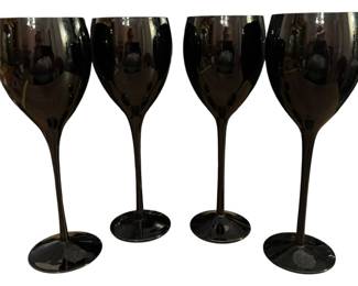 Opaque Black Glass Wine Vessels