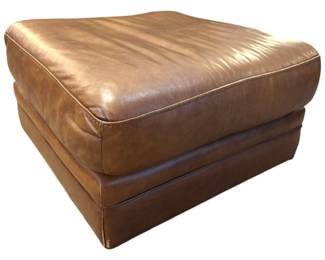 Leather Square Ottoman