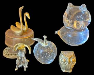Glass Brass Miniatures Decor