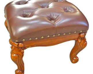 Tufted Leather Footstool