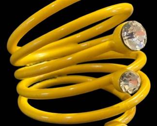 Fun Yellow Spiral Fashion Ring