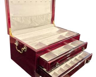 Wallace Silversmith Wooden Jewelry Box