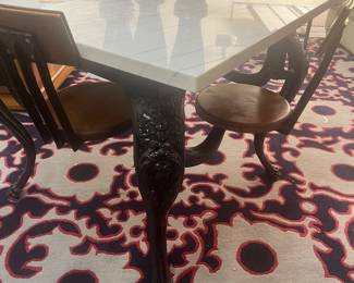 Ice cream parlor table and airplane propeliers