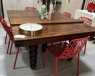 Vintage dining table and vintage chairs