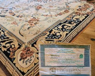 8'x10' COURISTAN 100% Worsted Wool Aubusson-style rug bid #54