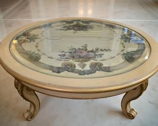 French-Style Glass Top Cocktail Table by DREXEL bid #21