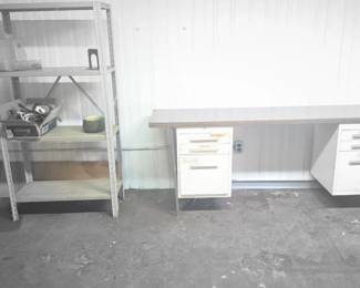 Metal Cabinet and Desk